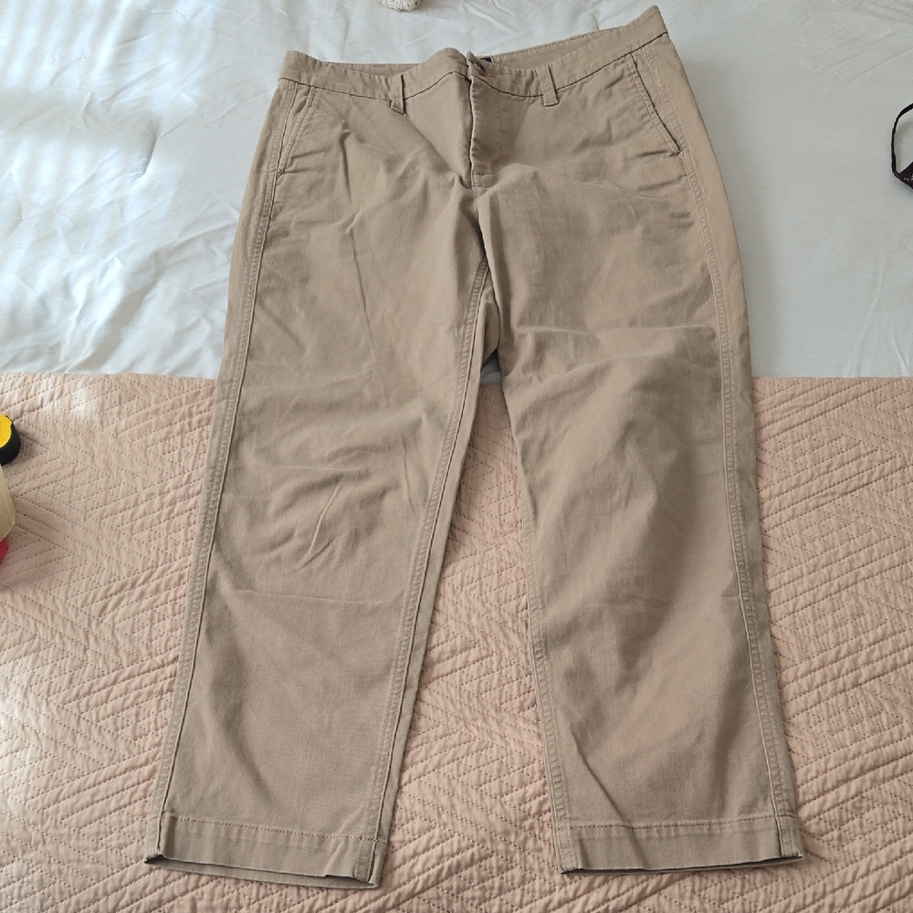 J. Crew Women's Tan Chinos High Rise Girlfriend